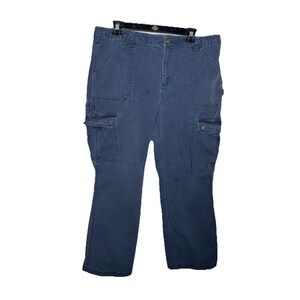 Womens 18 Duluth Trading Curvesetter Waistband Utility Pants Navy Workwear